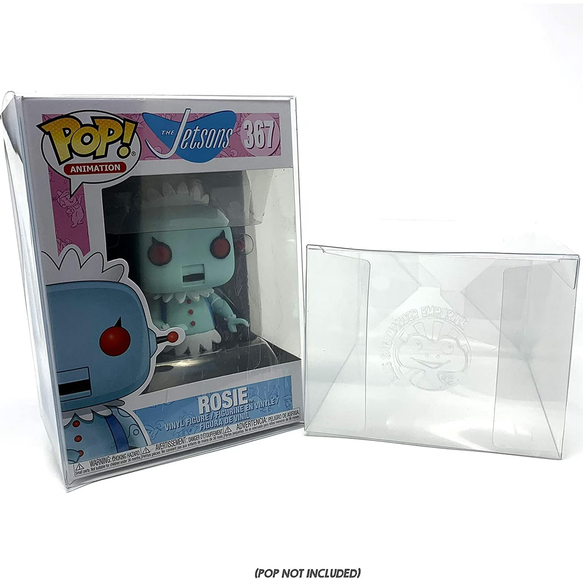 Blue Salamander Emporium Clear Plastic Protector Cases for 4-Inch Funko Pop Vinyl Figures – Acid-Free, Crystal-Clear Display Case with Protective Film (10-Pack)