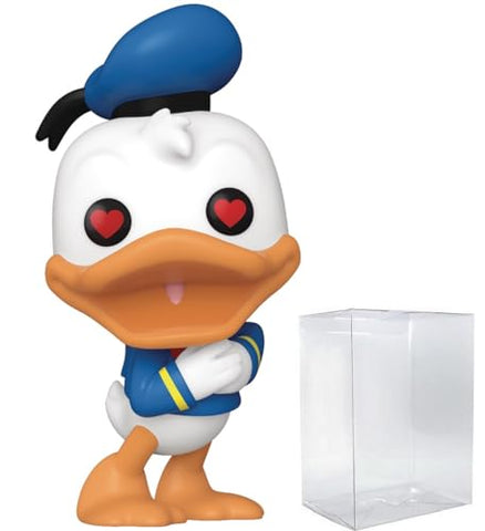 Disney: Donald Duck 90th Anniversary - Donald Duck with Heart Eyes Funko Pop + Protective Case