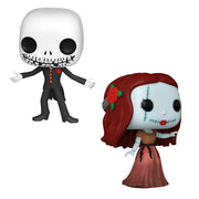 The Nightmare Before Christmas 30th Anniversary: Formal Jack Skellington #1381 and Formal Sally #1380 Funko Pops + Protective Case