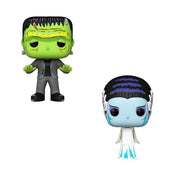 Universal Monsters Set of 2: Frankenstein #1630 and Bride of Frankenstein #1631 Funko Pop + Protective Case