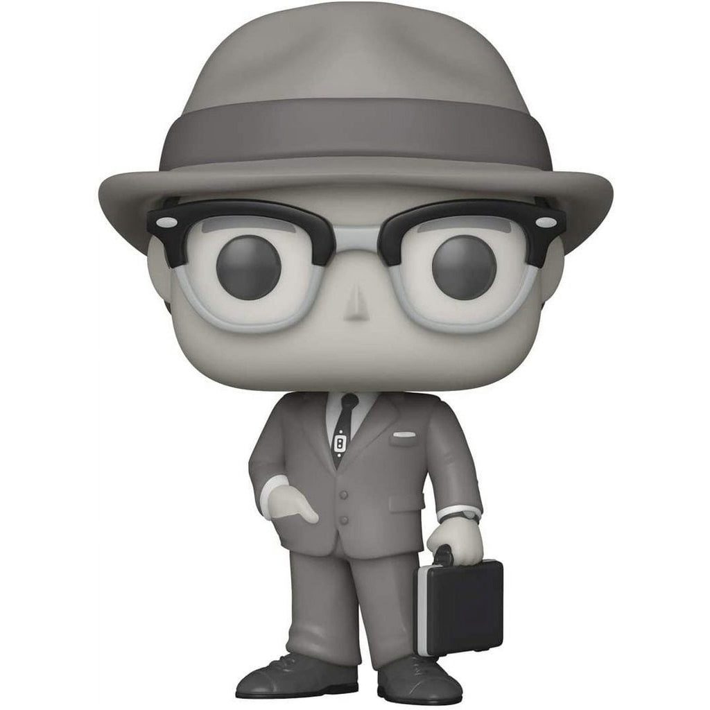 WandaVision 50's Vision (Black & White) Funko Pop #714 (Standard) with Protective Case – Marvel Vinyl Figure Bundle