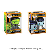 Universal Monsters Set of 2: Frankenstein #1630 and Bride of Frankenstein #1631 Funko Pop + Protective Case