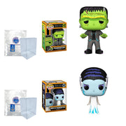 Universal Monsters Set of 2: Frankenstein #1630 and Bride of Frankenstein #1631 Funko Pop + Protective Case