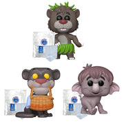 Disney's Jungle Book Set of 3: Baloo #1474, Bagheera with Basket #1475, Hathi Jr #1476 Funko Pop + Protective Cases