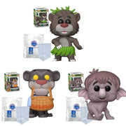 Disney's Jungle Book Set of 3: Baloo #1474, Bagheera with Basket #1475, Hathi Jr #1476 Funko Pop + Protective Cases