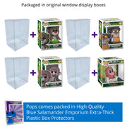 Jungle Book: Baloo, Bagheera with Basket, Hathi Jr, King Louie on Throne Deluxe  Funko Pops + Protective Cases