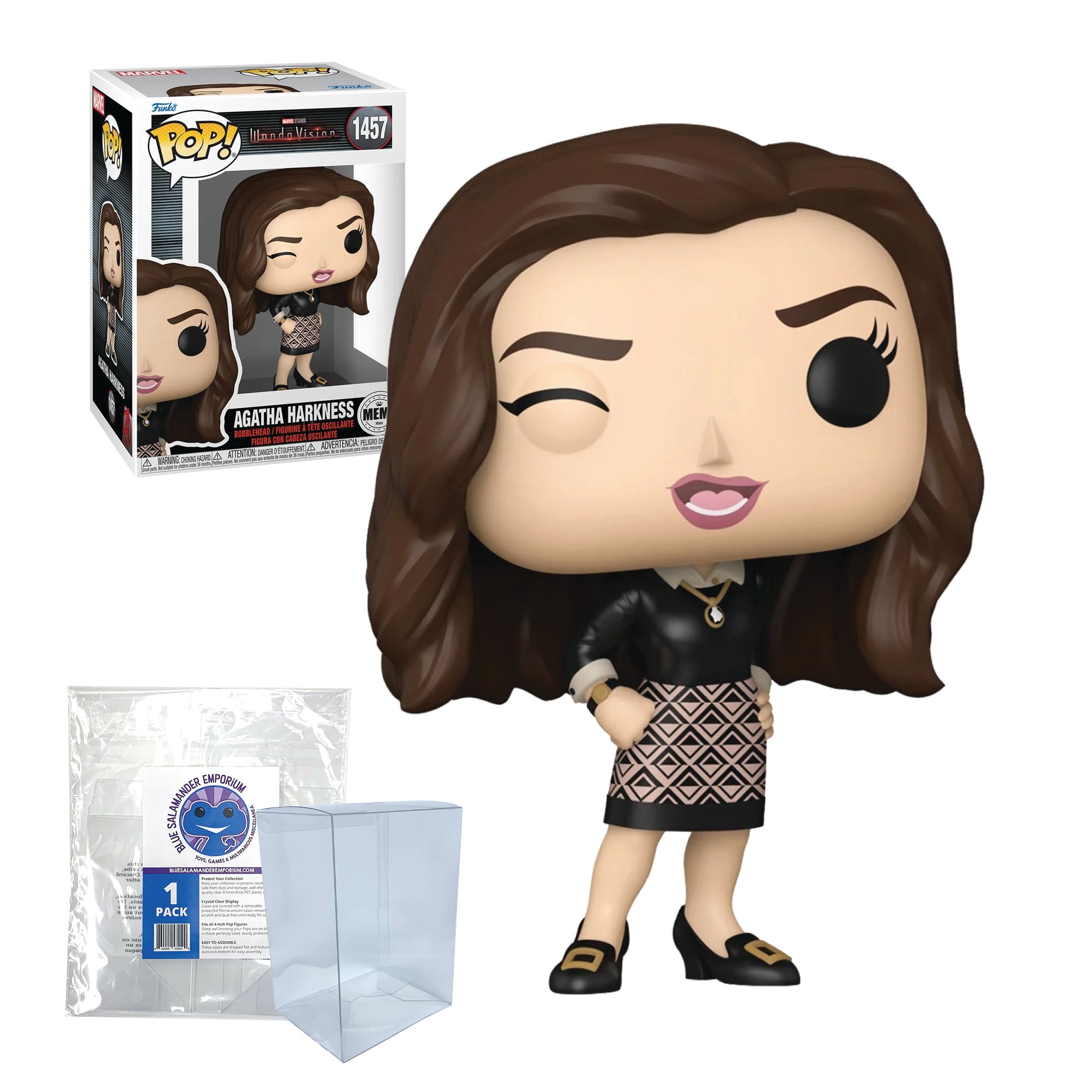 Agatha Harkness Winking Meme Funko Pop #1457 with Protective Case