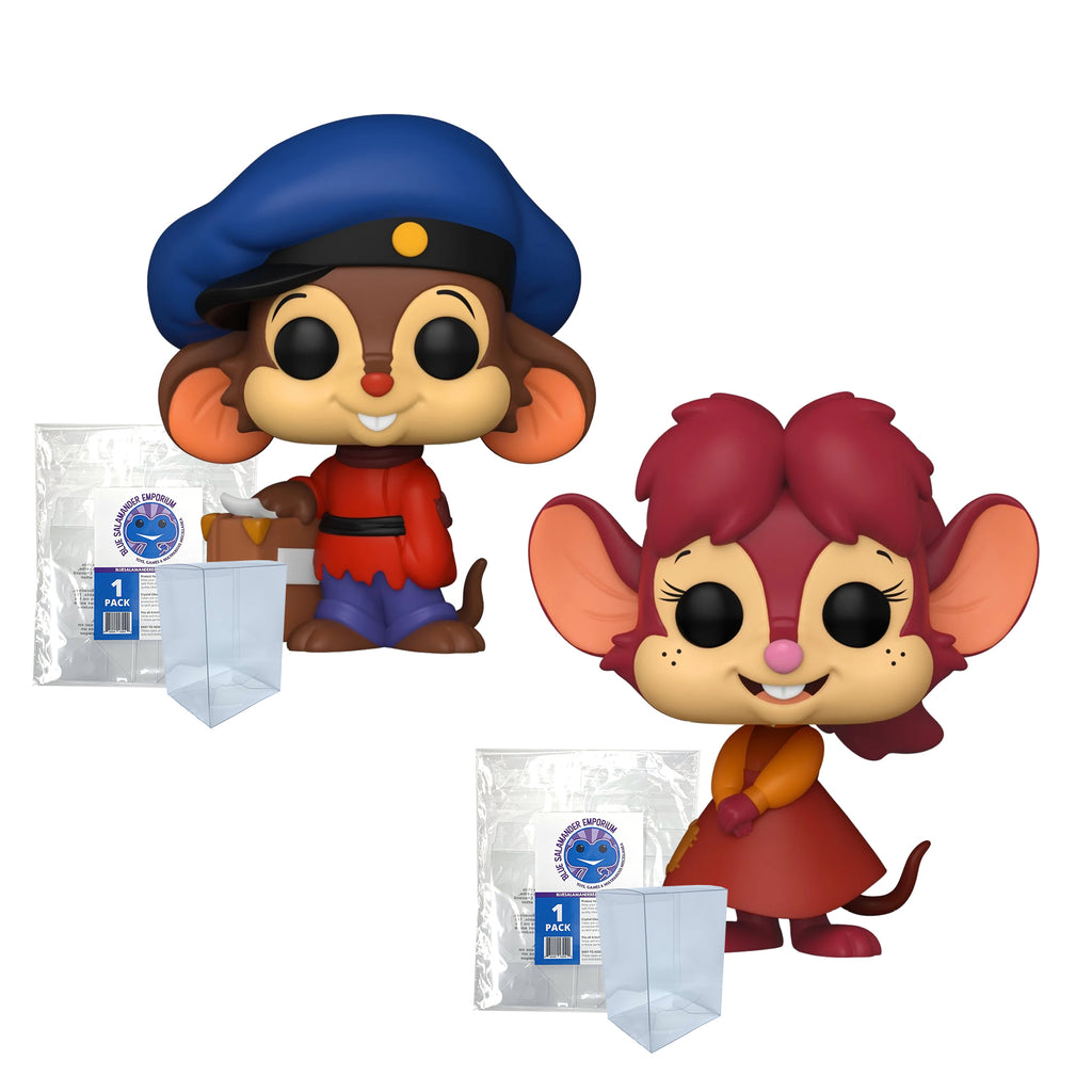 An American Tail Funko Pop Set of 2 with Protector Cases – Fievel #1651 and Tanya Smiling #1653