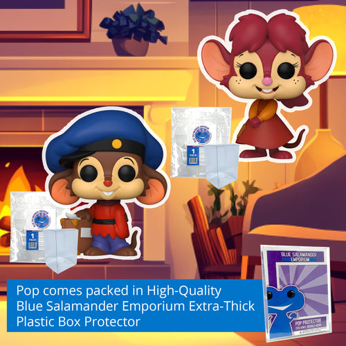 An American Tail Funko Pop Set of 2 with Protector Cases – Fievel #1651 and Tanya Smiling #1653