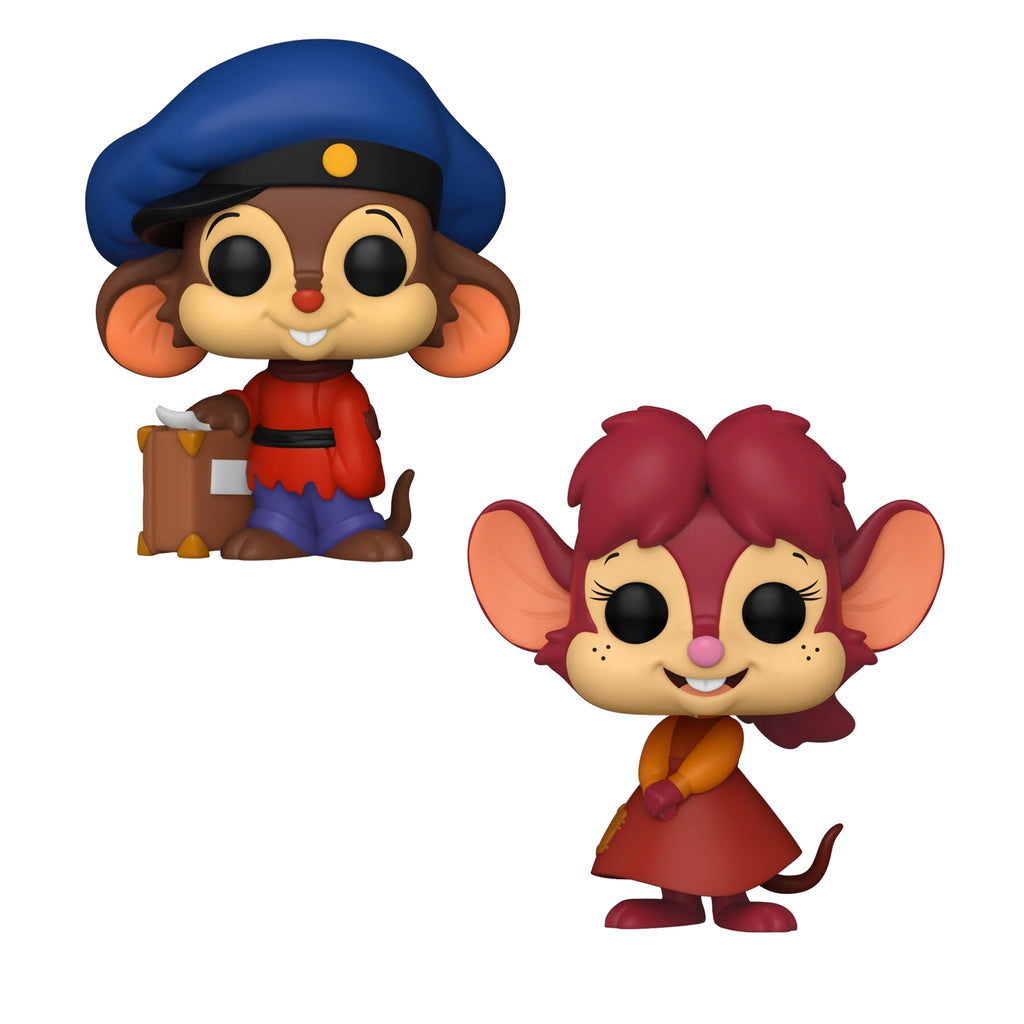 An American Tail Funko Pop Set of 2 with Protector Cases – Fievel #1651 and Tanya Smiling #1653