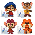 An American Tail Funko Pop Set of 4 with Protector Cases – Fievel #1651, Papa with Violin #1652, Tanya Smiling #1653, Tiger #1654