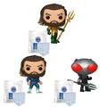 Aquaman and the Lost Kingdom Funko Pop Set of 3 with Protector Cases – Aquaman (Hero Suit) #1301, Aquaman (Stealth Suit) #1302, Black Manta with Trident #1303
