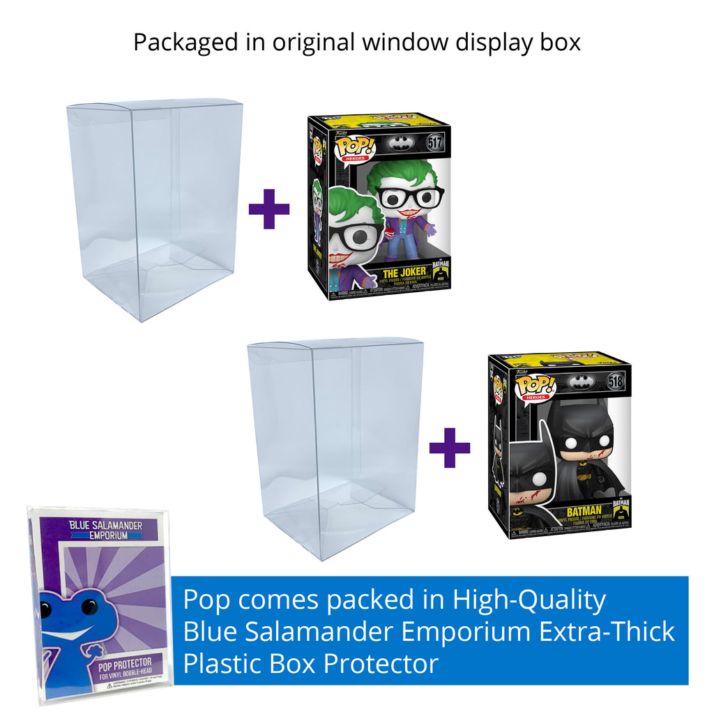 Batman 85th Anniversary The Joker with Teeth Funko Pop #517 with Protective Case – Batman 1989 Vinyl Figure Bundle