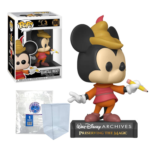 Disney Archives Beanstalk Mickey Funko Pop #800 with Protective Case