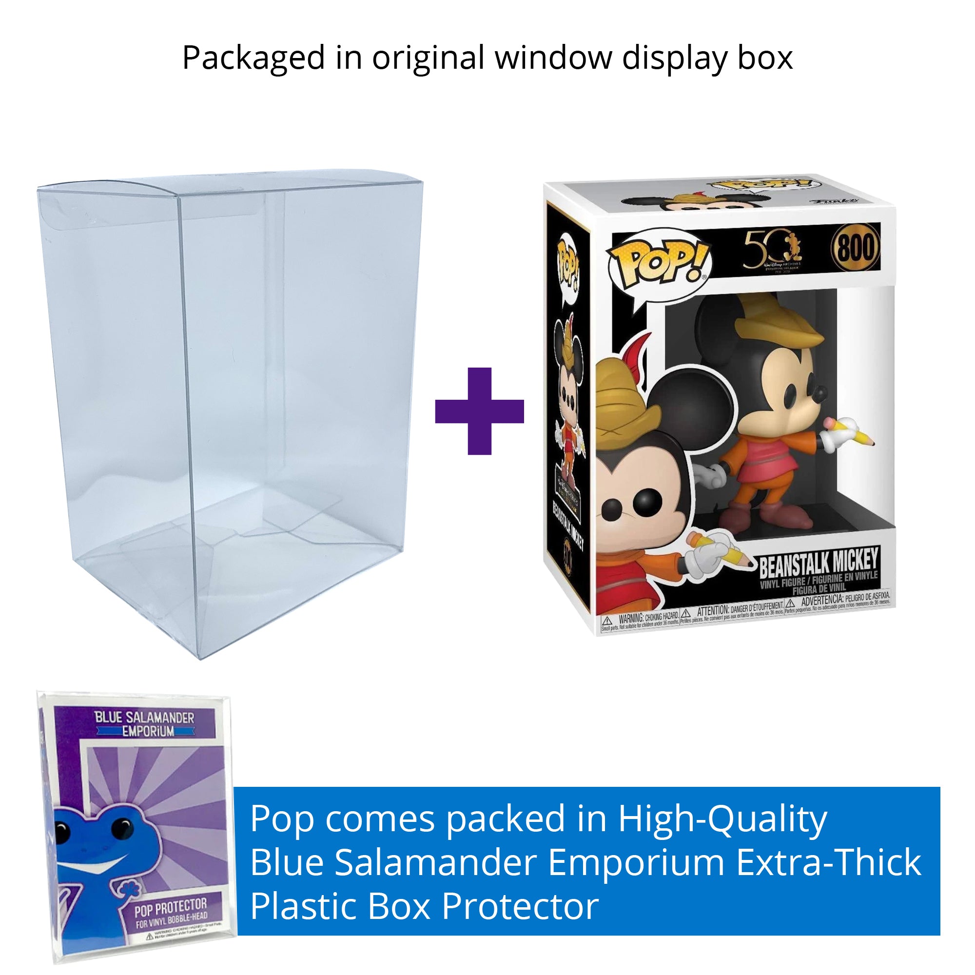 Disney Archives Beanstalk Mickey Funko Pop #800 with Protective Case