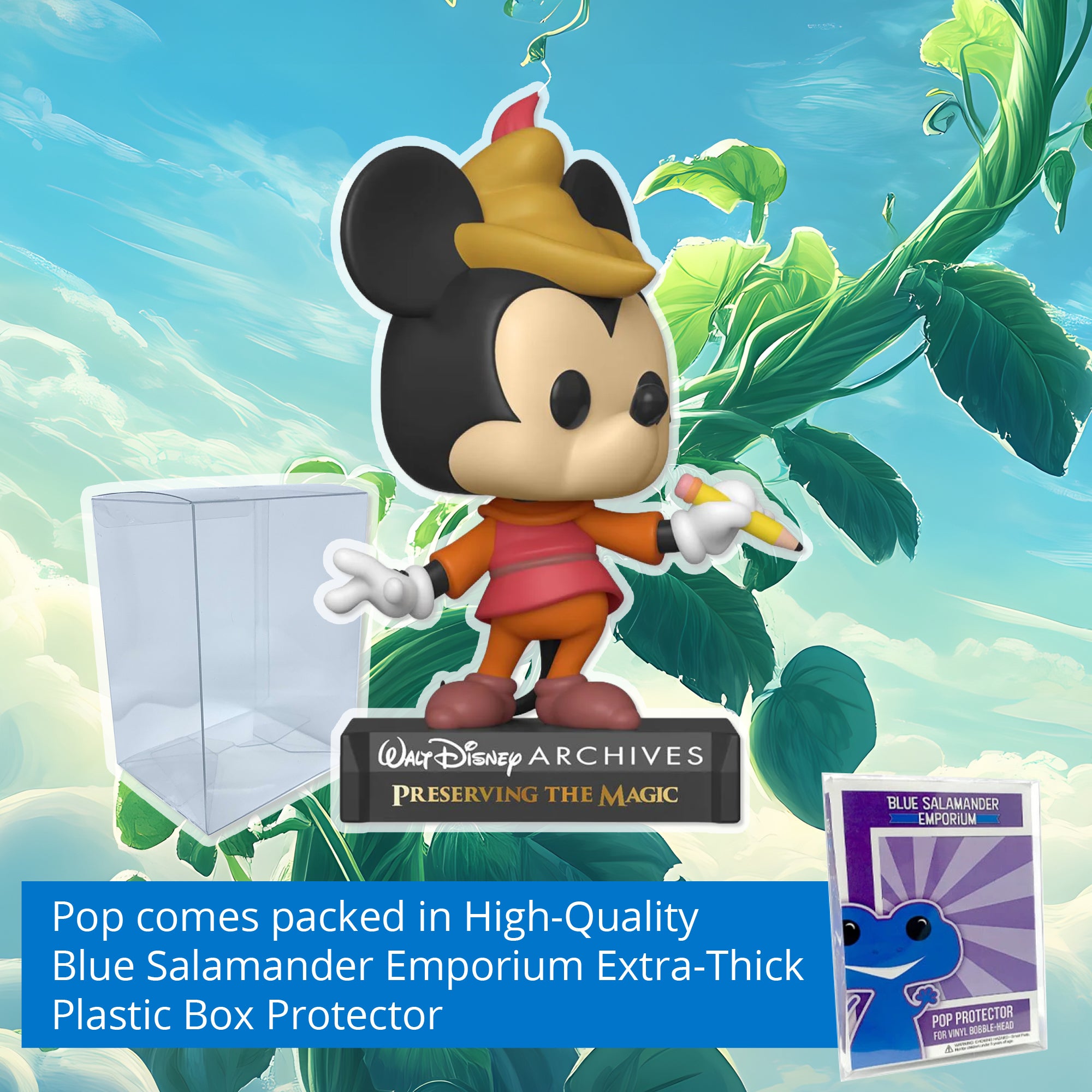 Disney Archives Beanstalk Mickey Funko Pop #800 with Protective Case