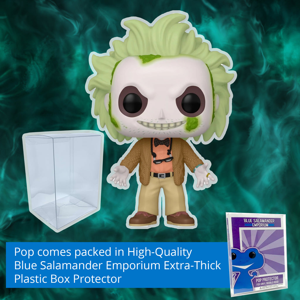 Beetlejuice Funko Pop #1689 (Standard) with Protective Case – Beetlejuice Beetlejuice (2024) Vinyl Figure Bundle