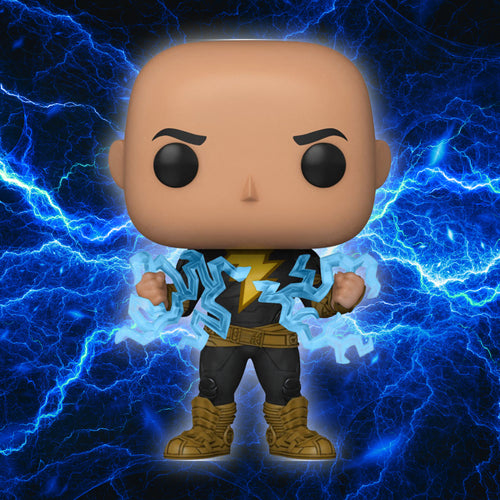 Black Adam (Lightning) Funko Pop #1232 (Standard) with Protective Case – DC Movies Vinyl Figure Bundle