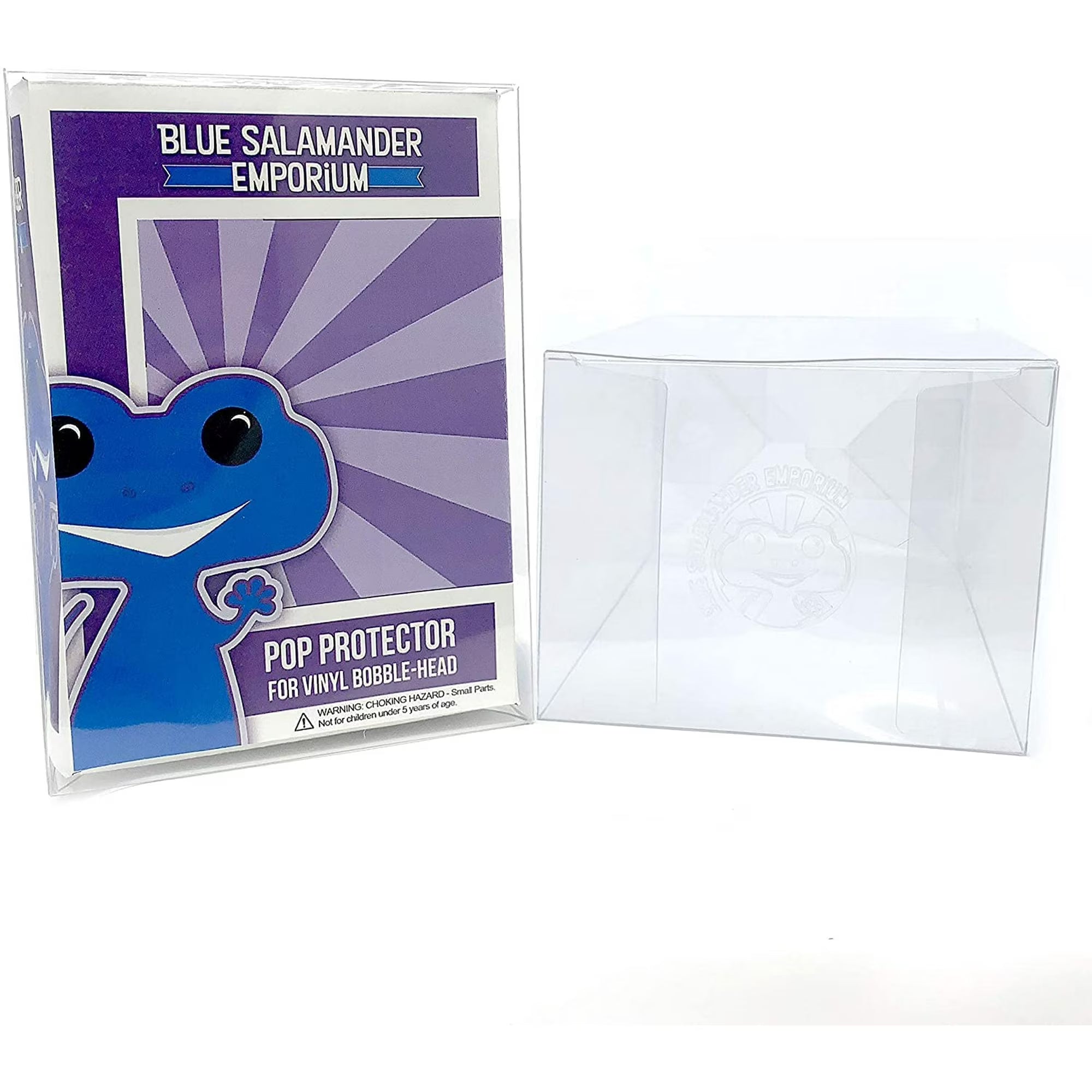 Blue Salamander Emporium Clear Plastic Protector Cases for 4-Inch Funko Pop Vinyl Figures – Acid-Free, Crystal-Clear Display Case with Protective Film (10-Pack)