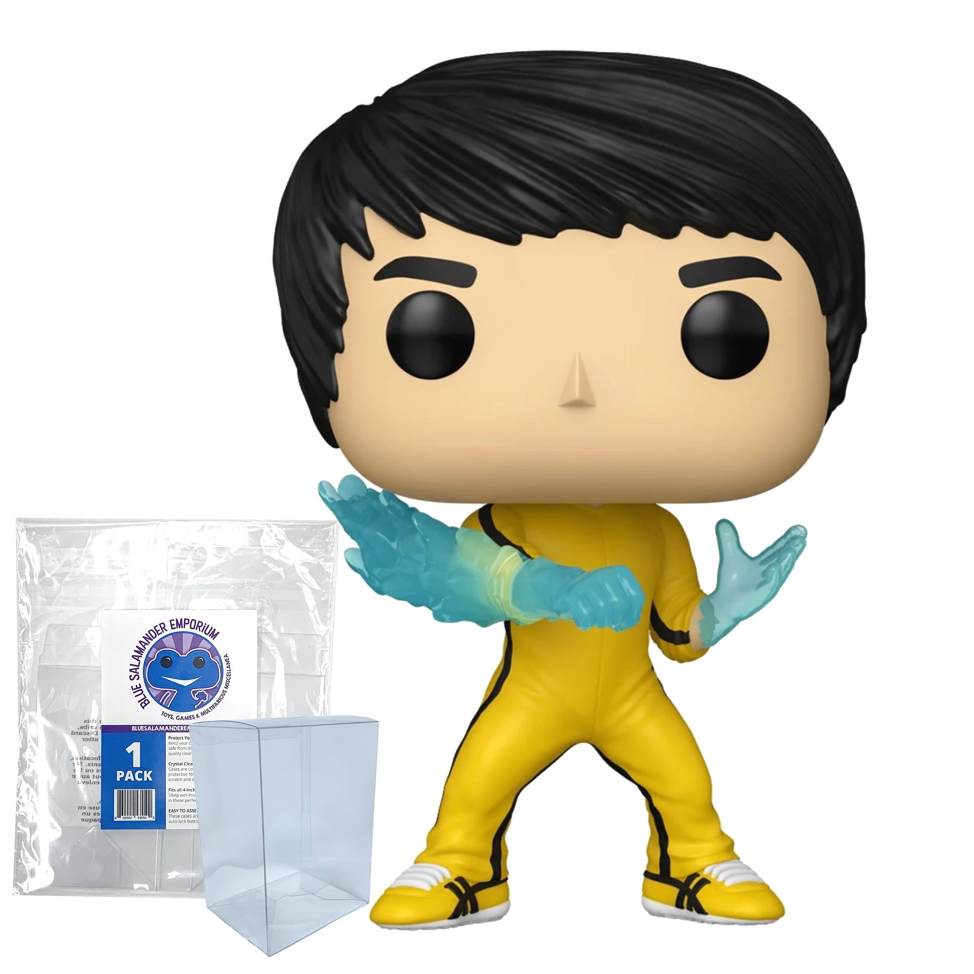 Bruce Lee (Be Water) Funko Pop #87 with Protective Case – Pop! Icons Vinyl Figure Bundle