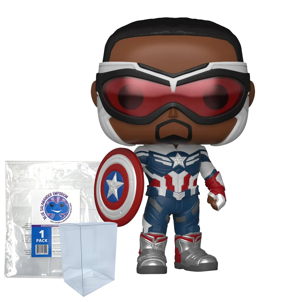 Funko Pop! Marvel The Falcon and the Winter Soldier Captain America (Sam Wilson) #814 Vinyl Figure Packed in Hard Protector Case