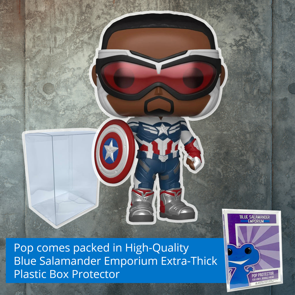 Funko Pop! Marvel The Falcon and the Winter Soldier Captain America (Sam Wilson) #814 Vinyl Figure Packed in Hard Protector Case