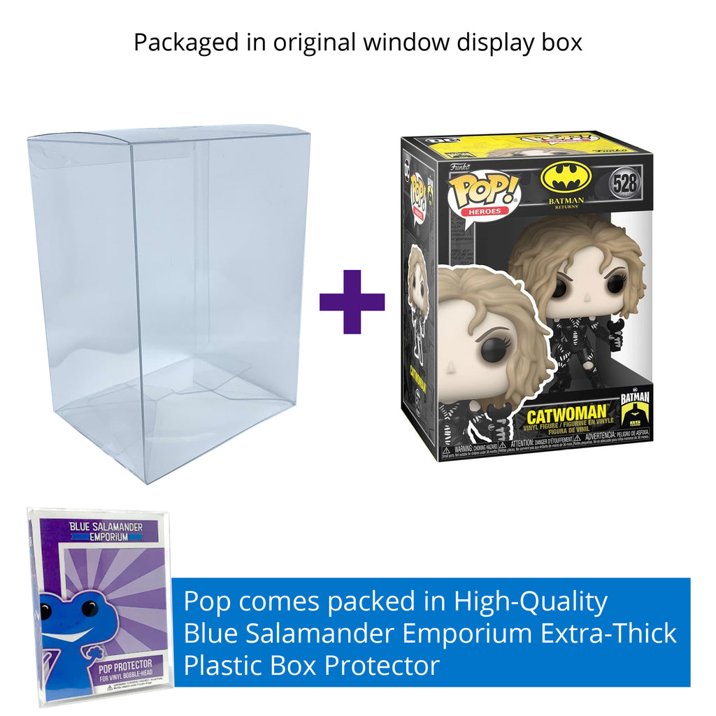 Catwoman Funko Pop #528 with Protective Case – Batman Returns 85th Anniversary Vinyl Figure Bundle