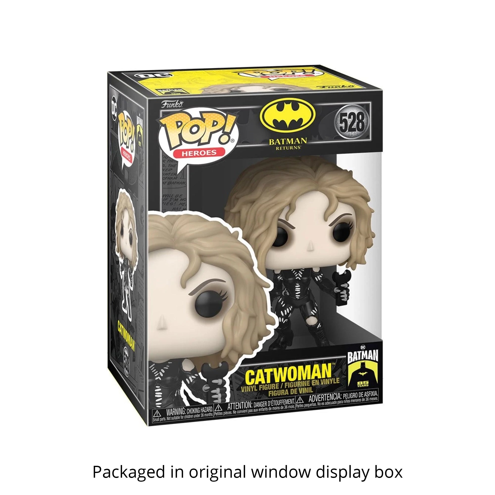 Catwoman Funko Pop #528 with Protective Case – Batman Returns 85th Anniversary Vinyl Figure Bundle
