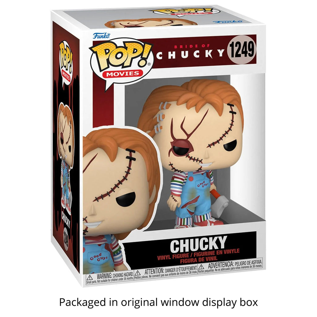 Funko Pop! Movies Bride of Chucky Chucky #1249 Vinyl Figure Packed in Hard Protector Case