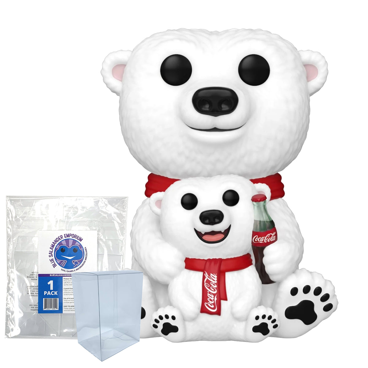 Coca-Cola Polar Bear with Cub Funko Pop #241 with Protective Case – Ad Icons Holiday Vinyl Figure Bundle