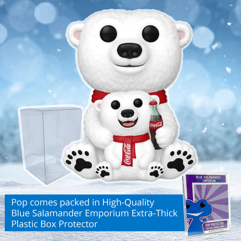 Coca-Cola Polar Bear with Cub Funko Pop #241 with Protective Case – Ad Icons Holiday Vinyl Figure Bundle