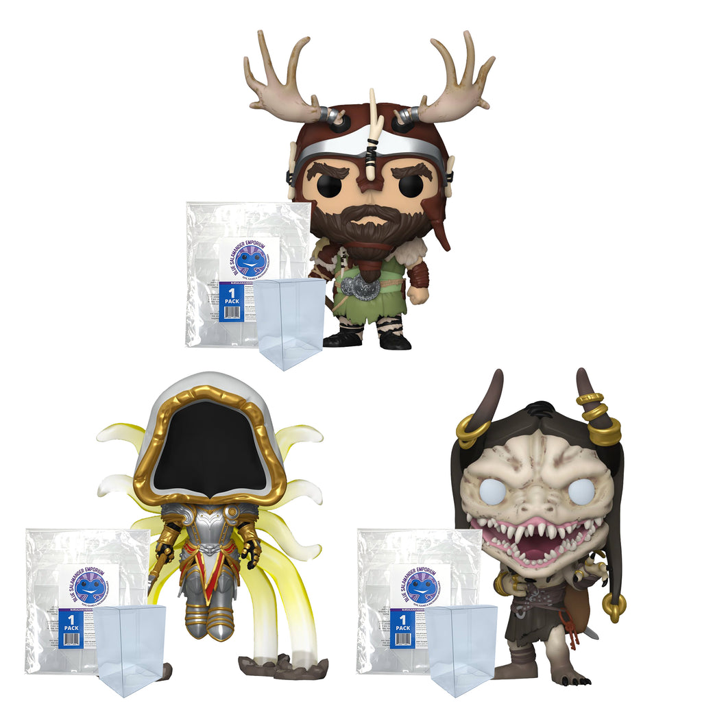 Diablo IV Funko Pop Set of 3 with Protector Cases – Druid #941, Inarius #952, Treasure Goblin #953