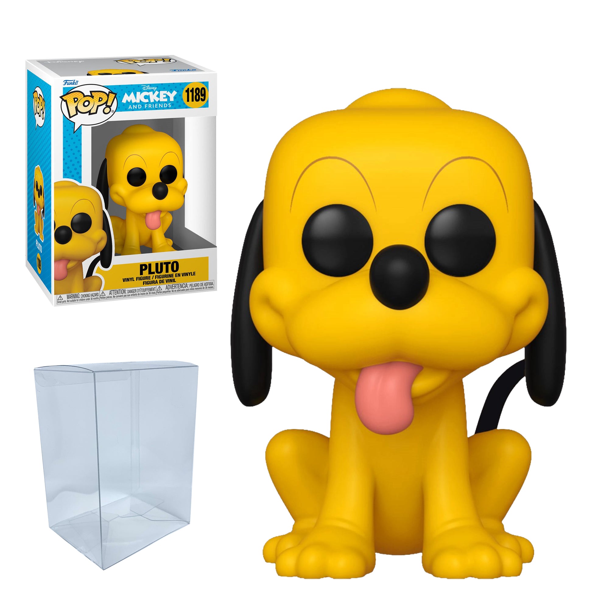 Disney Classics Pluto Funko Pop #1189 with Protective Case – Mickey and Friends Vinyl Figure Bundle