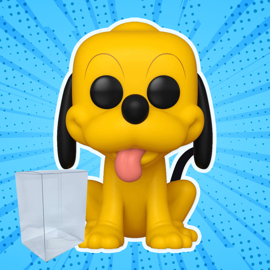 Disney Classics Pluto Funko Pop #1189 with Protective Case – Mickey and Friends Vinyl Figure Bundle