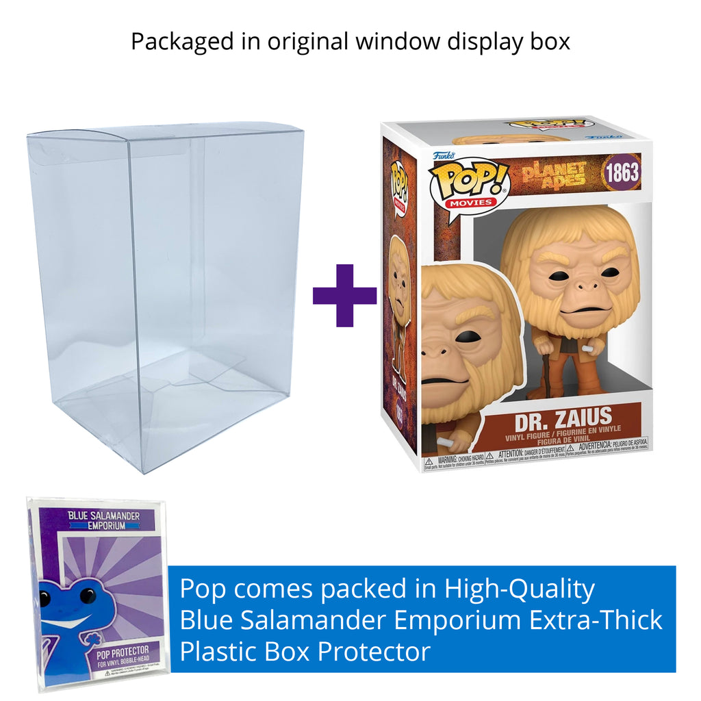 Beneath the Planet of the Apes Dr. Zaius Funko Pop #1863 with Protective Case – Classic Sci-Fi Vinyl Figure Bundle