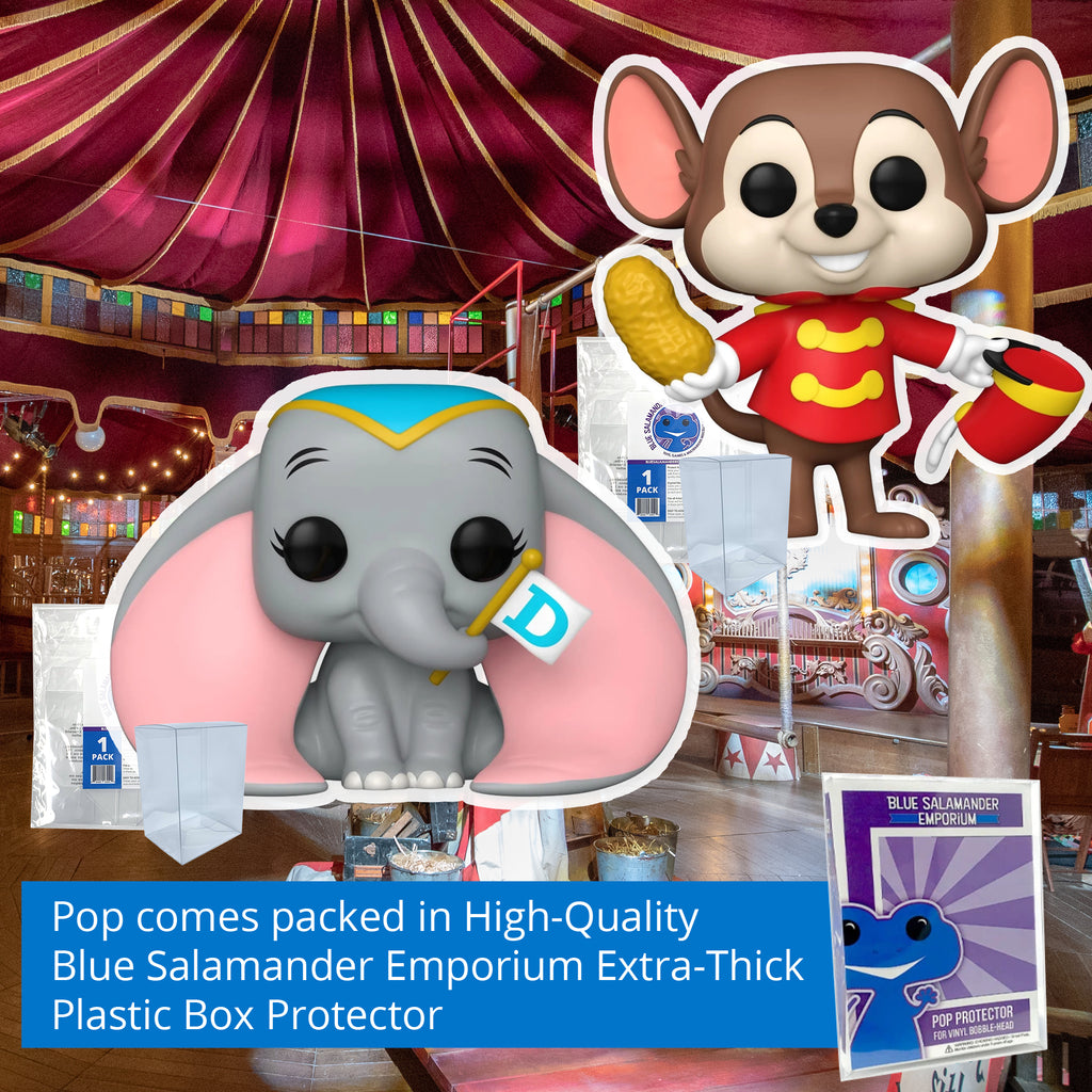 Dumbo Set of 2 Funko Pops with Protector Cases – Dumbo with Flag #1535 and Timothy Q. Mouse #1536