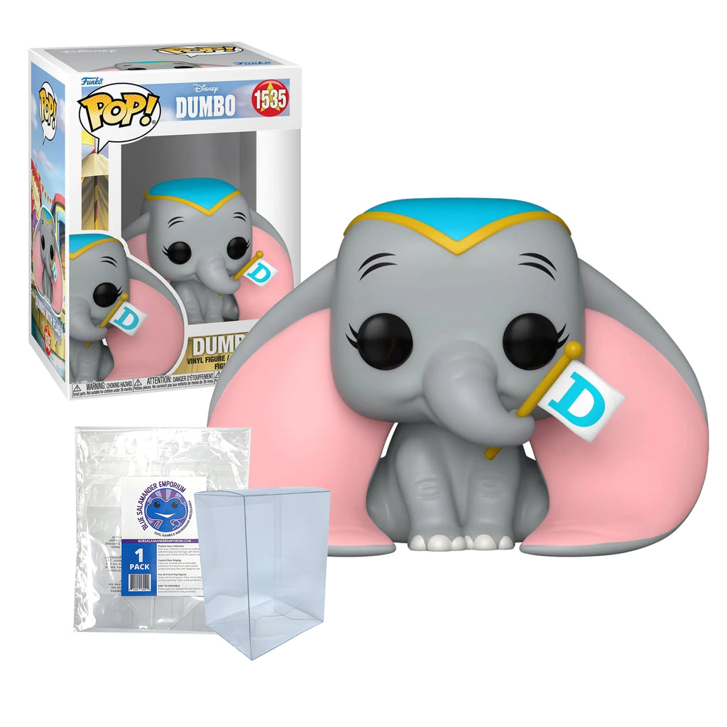 Dumbo with Flag Funko Pop #1535 with Protective Case – Disney Classics Vinyl Figure Bundle