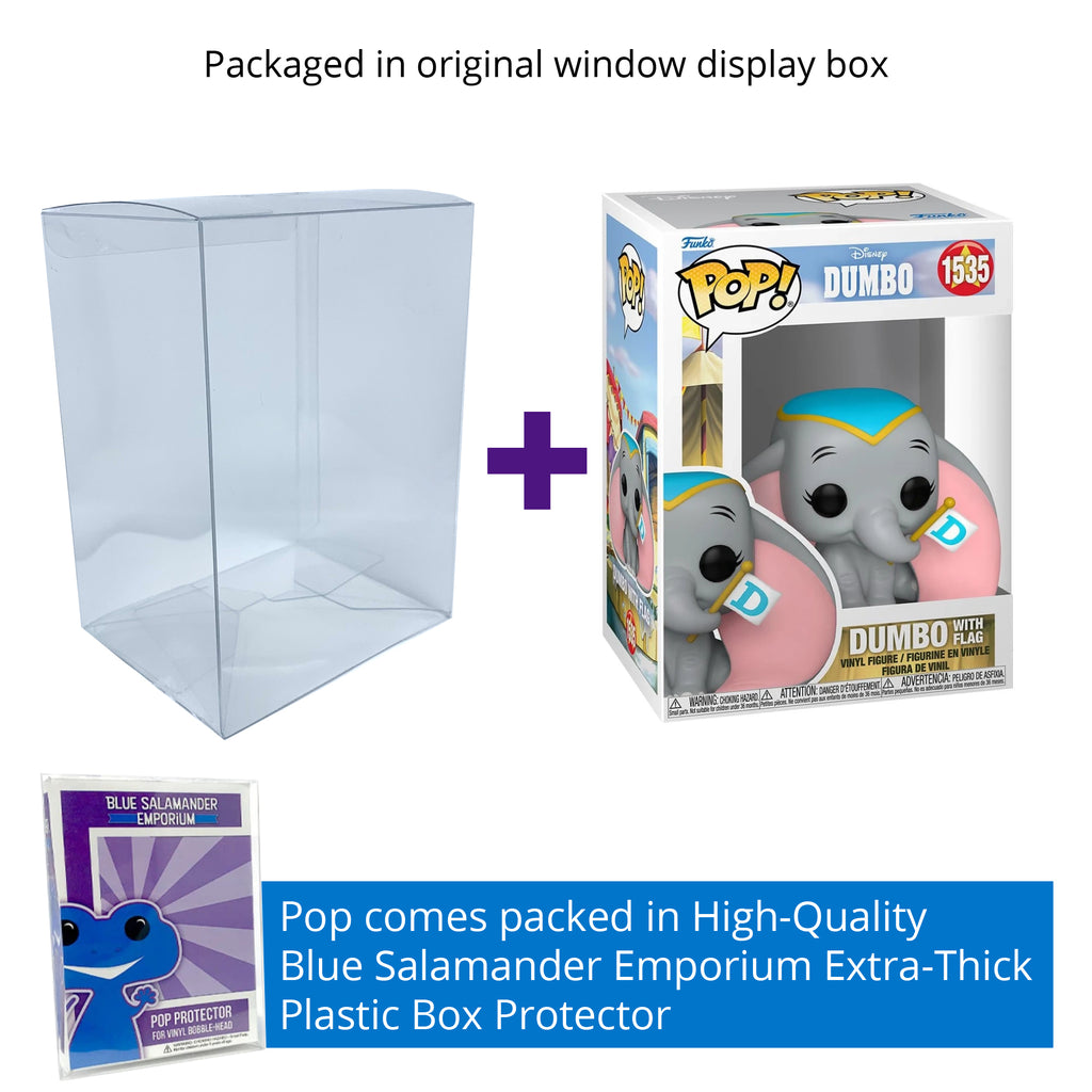 Dumbo with Flag Funko Pop #1535 with Protective Case – Disney Classics Vinyl Figure Bundle