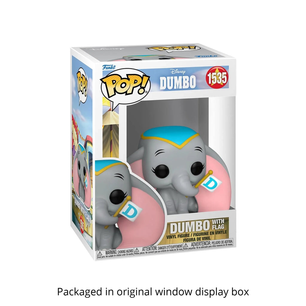 Dumbo with Flag Funko Pop #1535 with Protective Case – Disney Classics Vinyl Figure Bundle