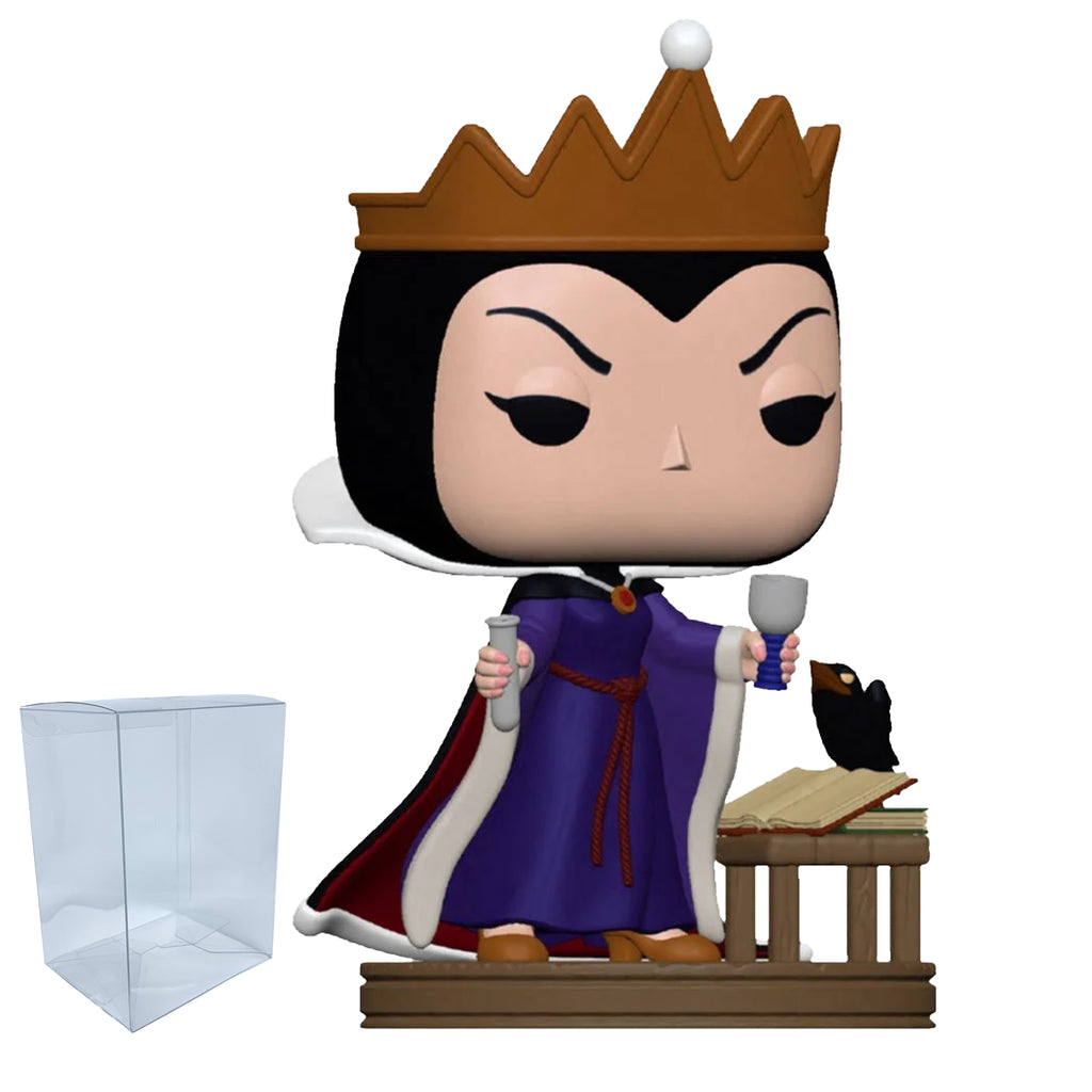 Queen Grimhilde (Evil Queen) Funko Pop #1079 with Protective Case – Disney Villains Vinyl Figure Bundle