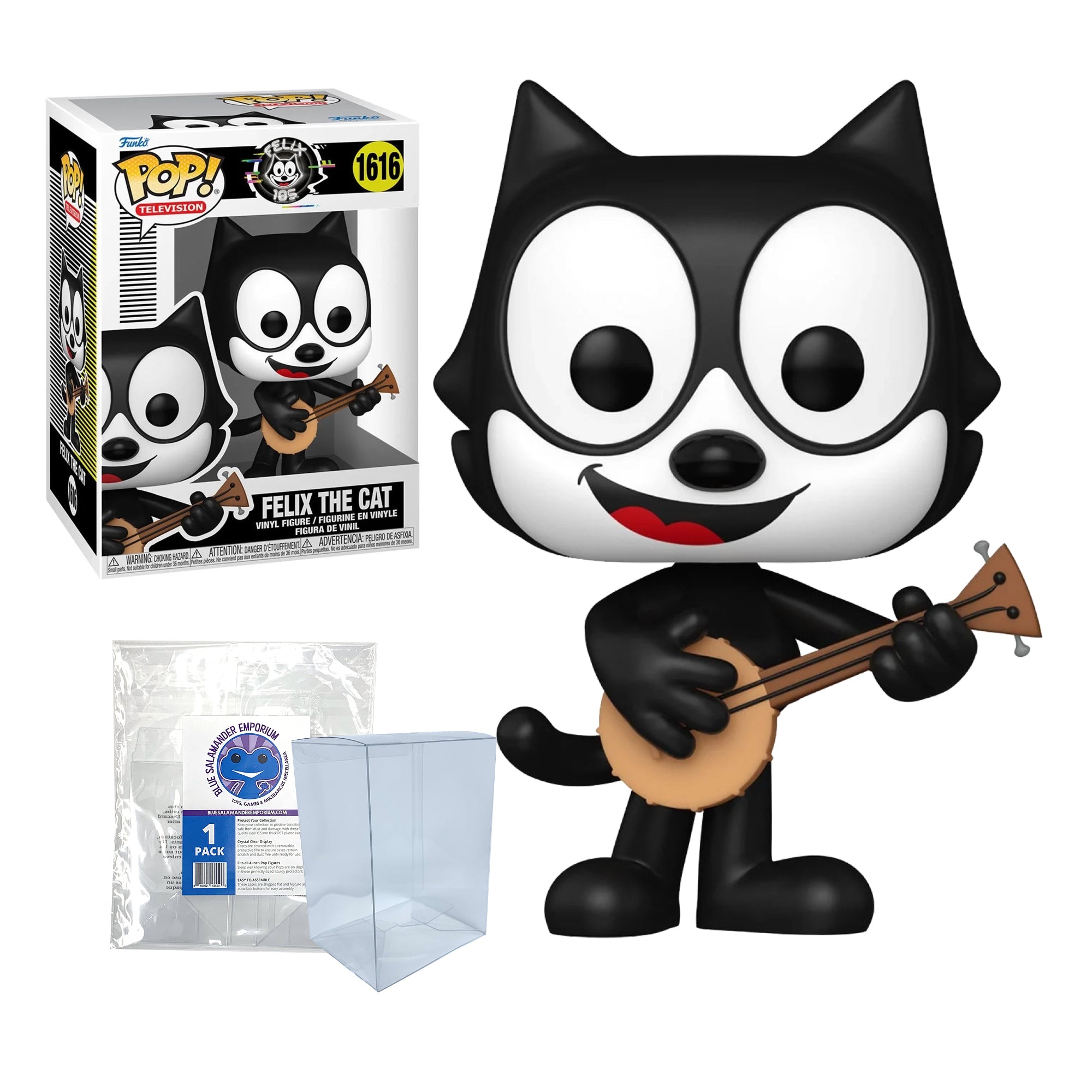 Felix the Cat with Guitar Funko Pop #1616 with Protective Case