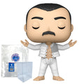 Freddie Mercury "I Was Born to Love You" Funko Pop #375 with Protective Case – Queen Funko Rocks Vinyl Figure Bundle