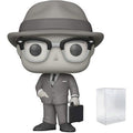 WandaVision 50's Vision (Black & White) Funko Pop #714 (Standard) with Protective Case – Marvel Vinyl Figure Bundle