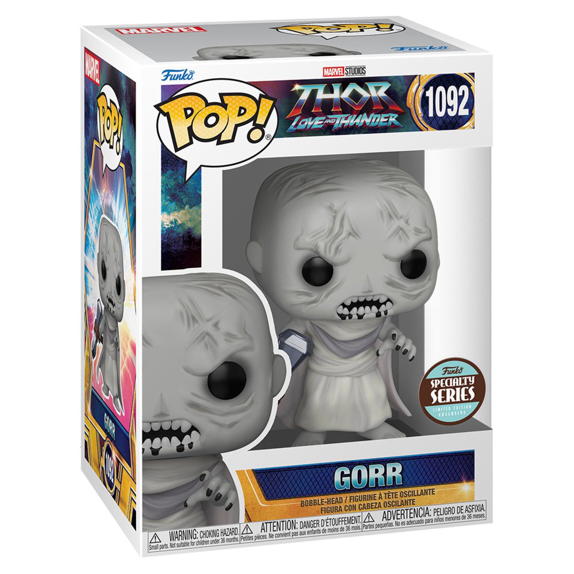 Gorr the God Butcher Funko Pop #1092 with Protective Case – Thor Love and Thunder Specialty Series Vinyl Figure Bundle