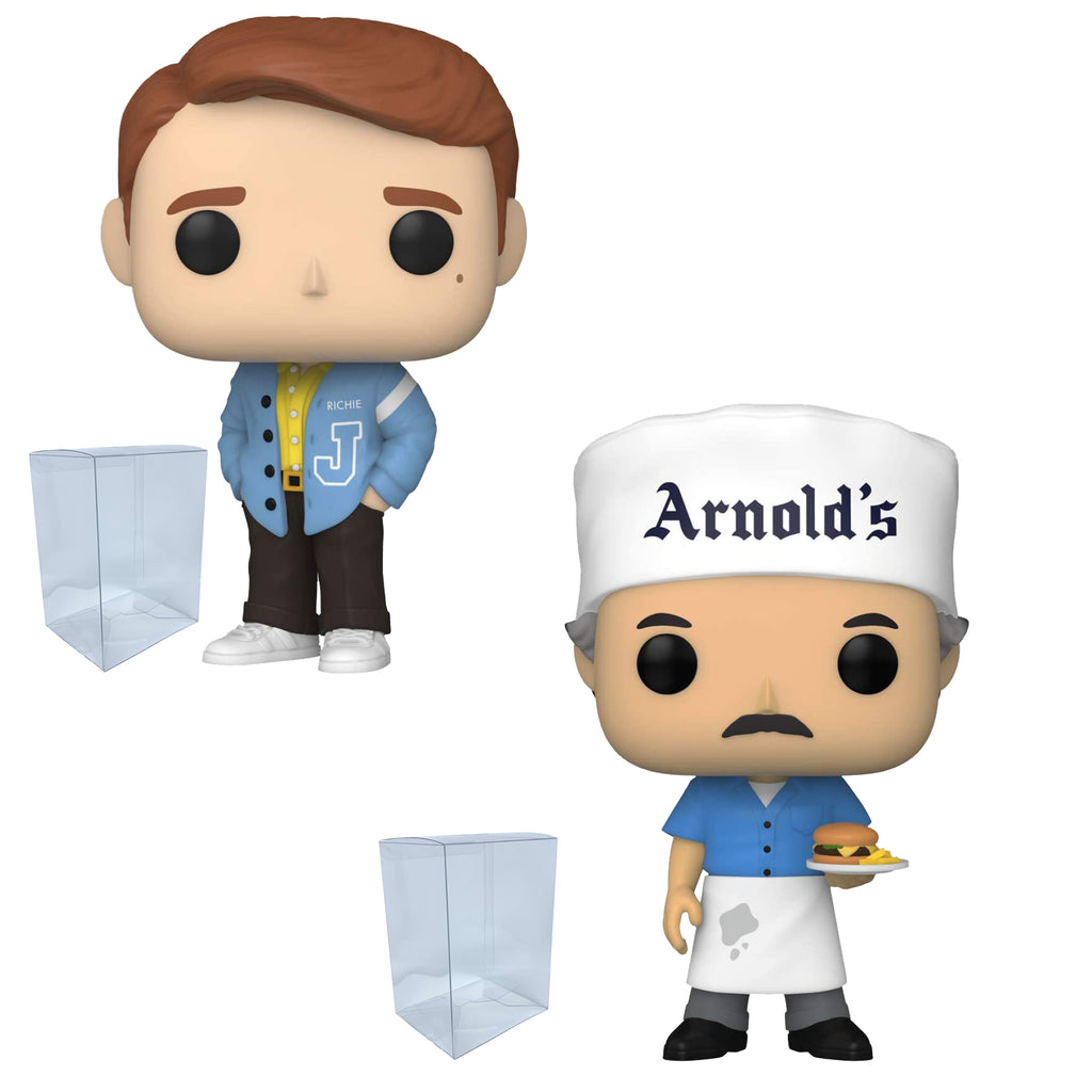 Happy Days Funko Pop Set of 2 with Protector Cases – Richie #1125 and Arnold #1126