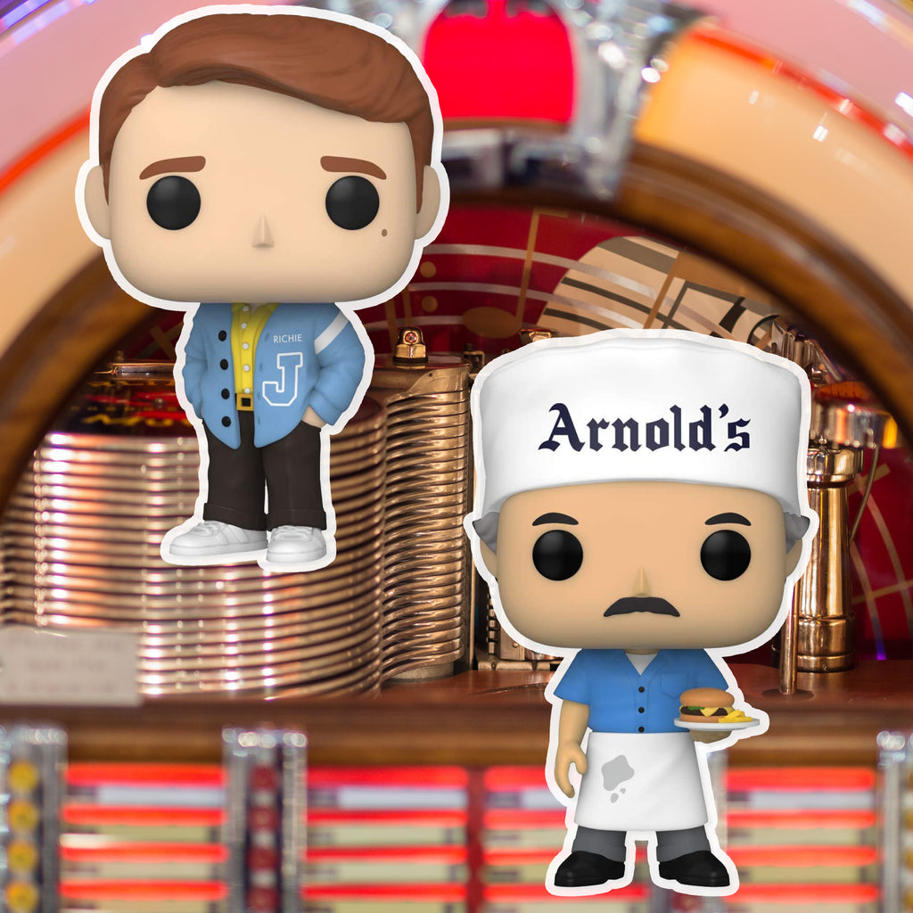 Happy Days Funko Pop Set of 2 with Protector Cases – Richie #1125 and Arnold #1126