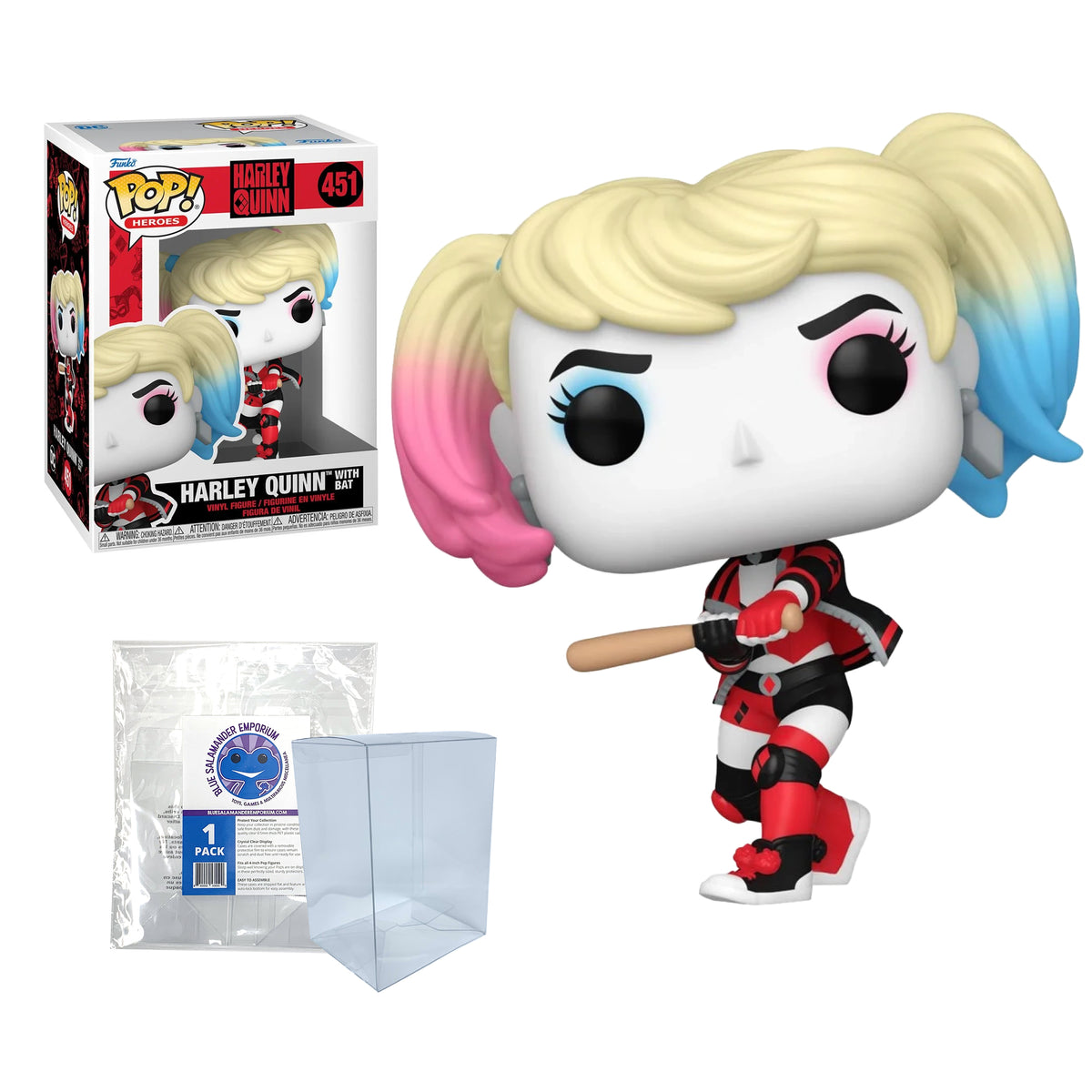 Funko Pop! Heroes DC Harley Quinn with Bat #451 Vinyl Figure Packed in Hard Protector Case
