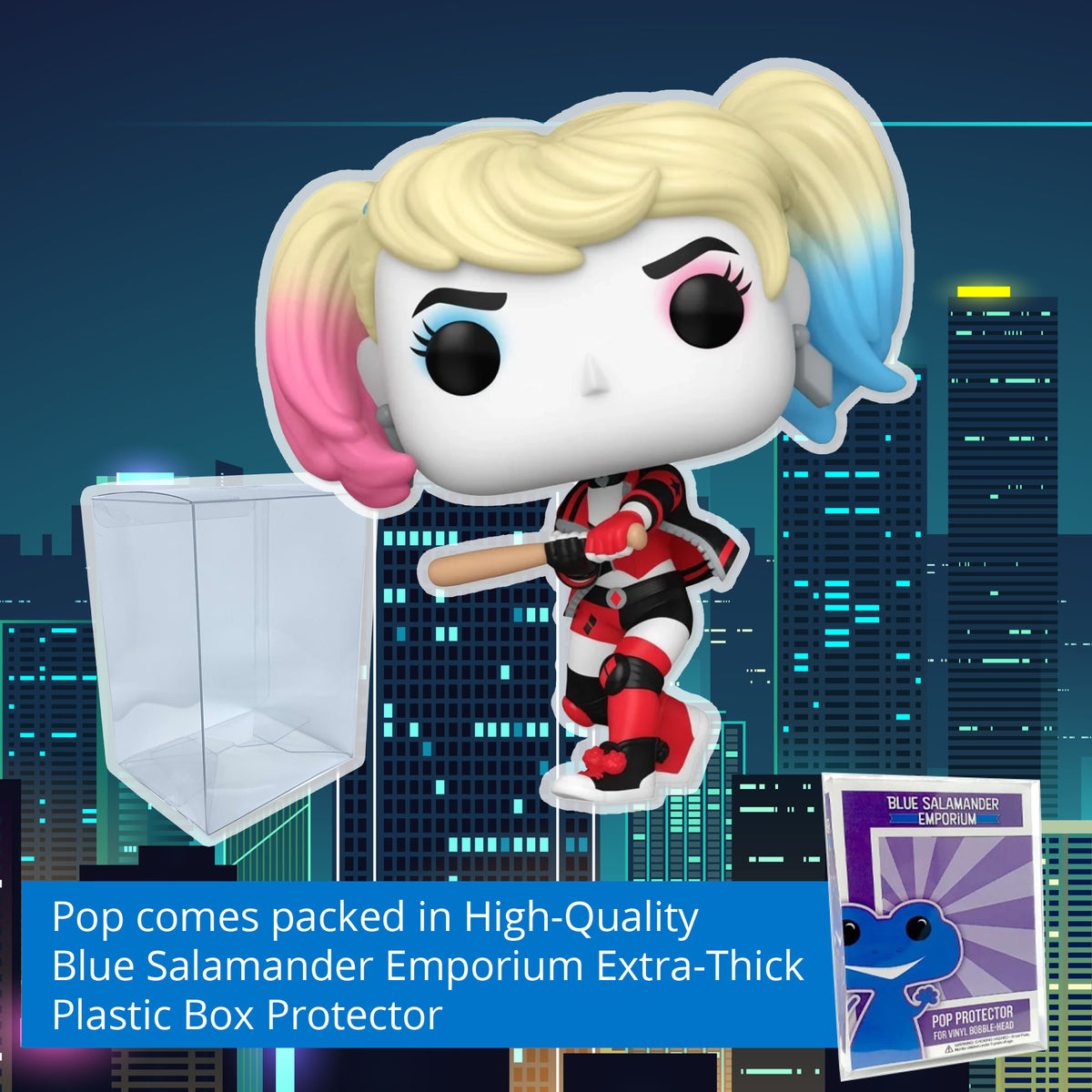 Funko Pop! Heroes DC Harley Quinn with Bat #451 Vinyl Figure Packed in Hard Protector Case