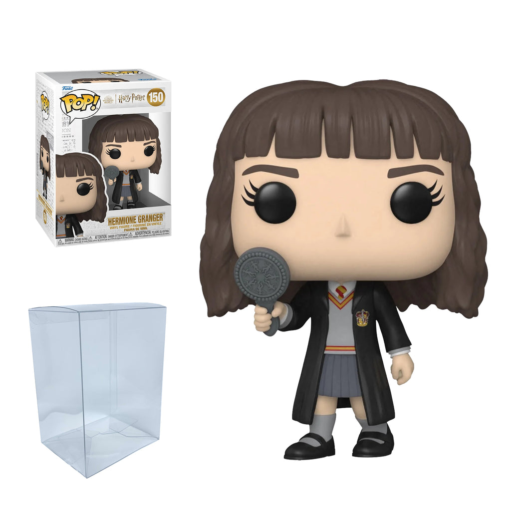 Hermione Granger with Mirror Funko Pop #150 with Protective Case – Harry Potter Chamber of Secrets 20th Anniversary Vinyl Figure Bundle