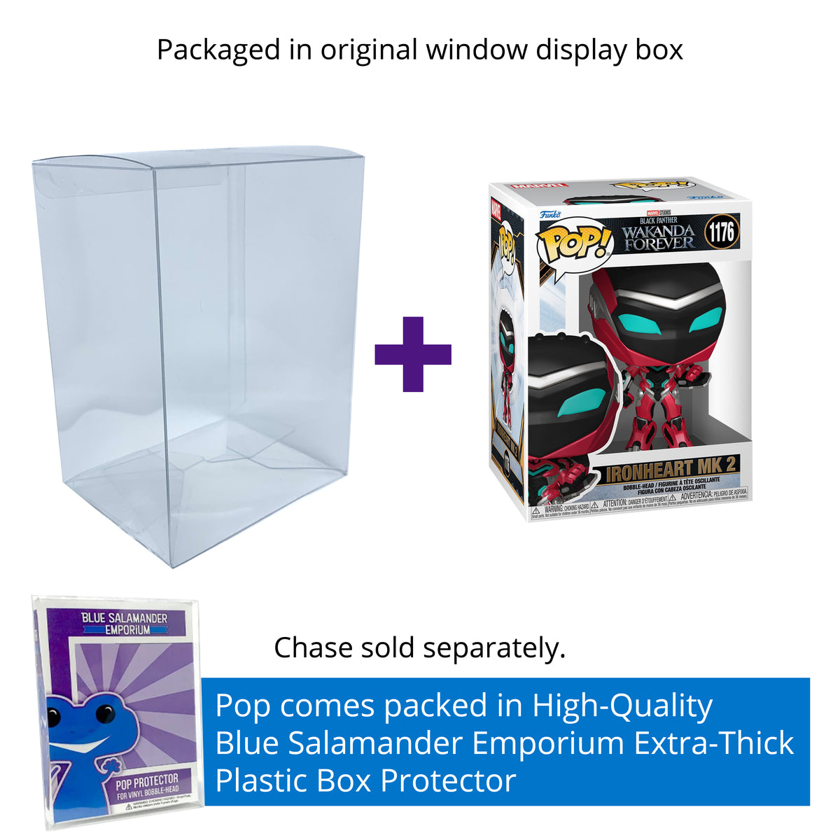 Funko Pop! Marvel Wakanda Forever Ironheart MK 2 #1176 Vinyl Figure Packed in Hard Protector Case